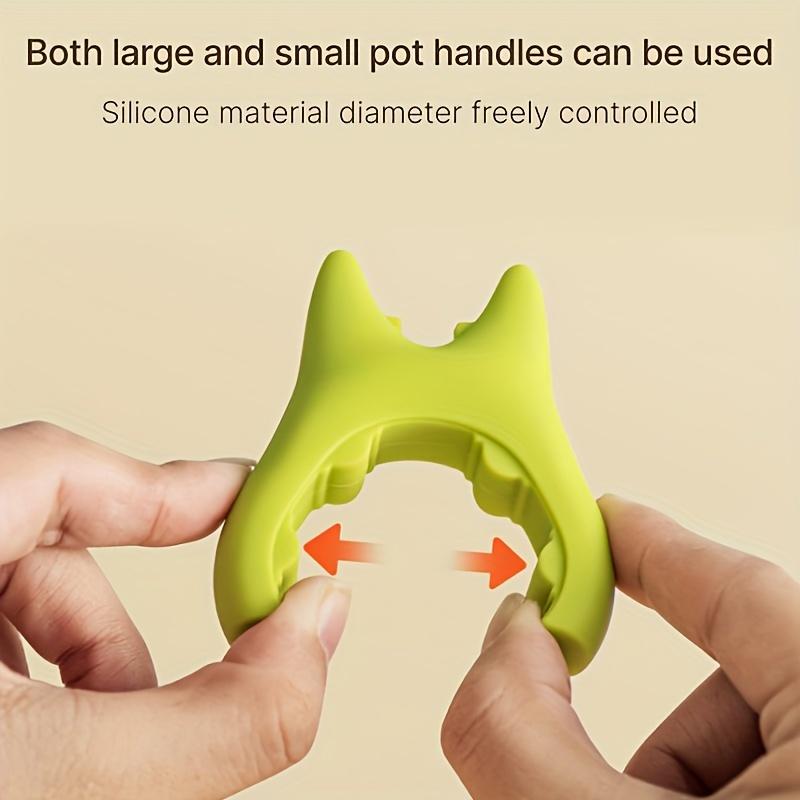 2Pcs Spoon Pot Holder Spatula Holder Clip,Spoon Holder,Silicone Pot Holder Spoon Holder,Heat Resistant Anti-slip Silicone Spoon Hold