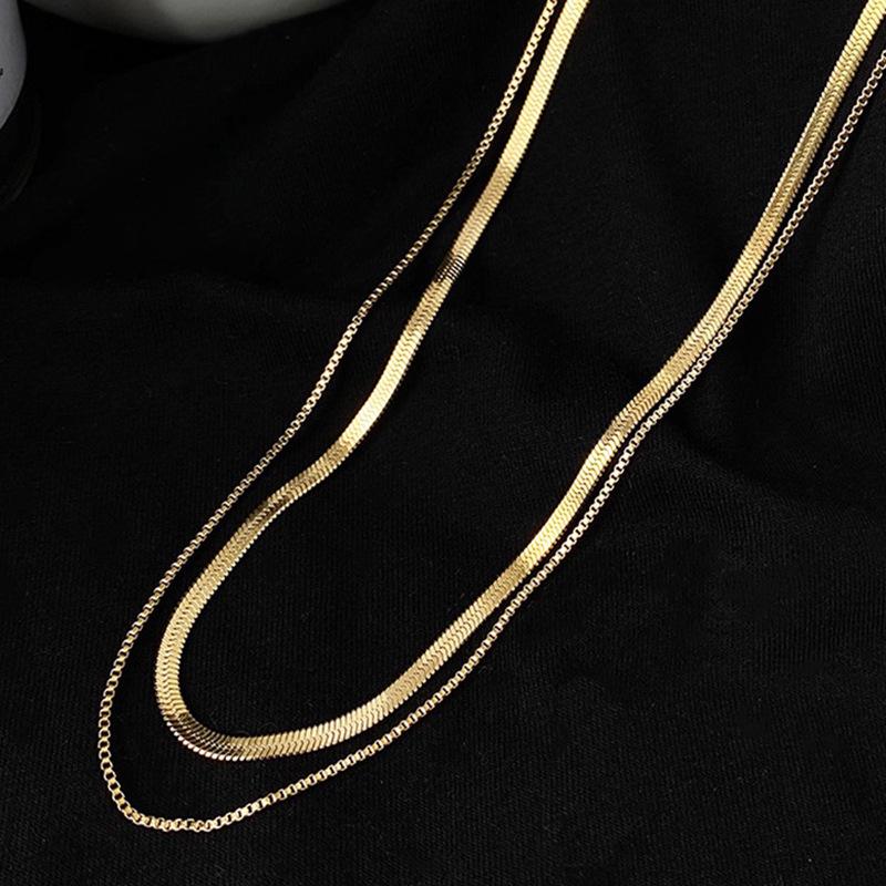 Double-Layered Clavicle Necklace: Elegant Cold Style for Women
