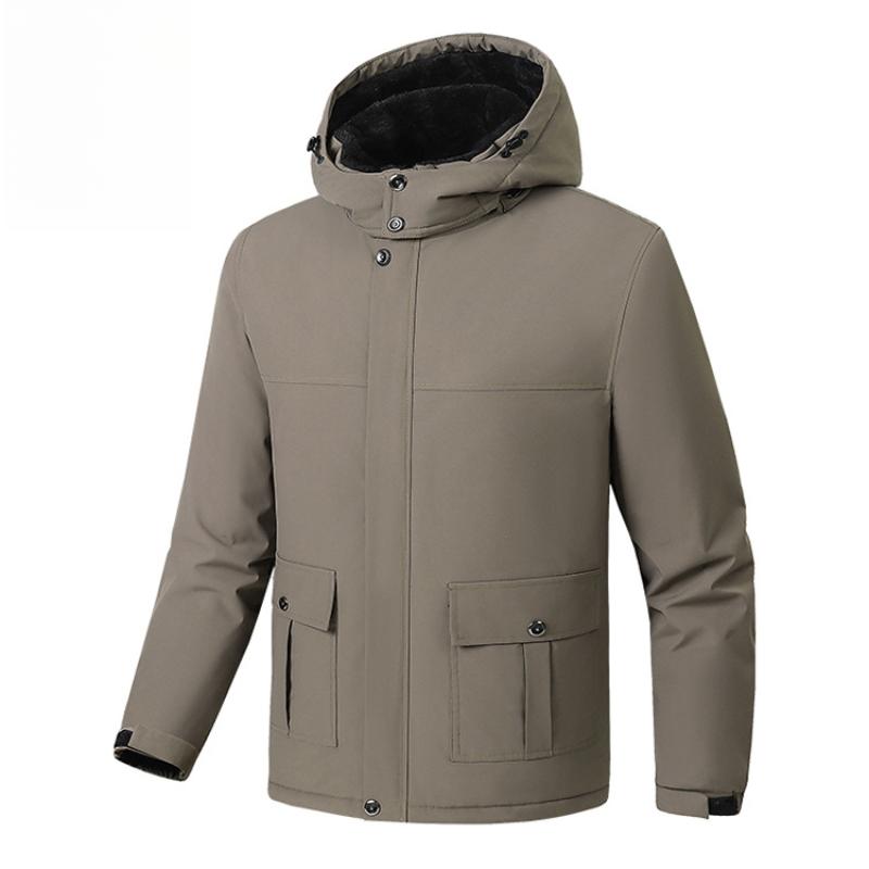 Fashionable and Versatile Men's Thickened Warm Winter Jacket - Wrinkle Resistant Lightweight Soft and Cozy Long Sleeve Down Jacket