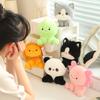 Cartoon Cat Lion Panda Dinosaur Axolotl Stuffed Doll Adorable Forest Animals Plush Toys Soft Sleep Appease Pillow for Kids Gift