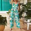 Women's Casual Jumpsuit Sleeveless Fashion Floral Print Jumpsuit
