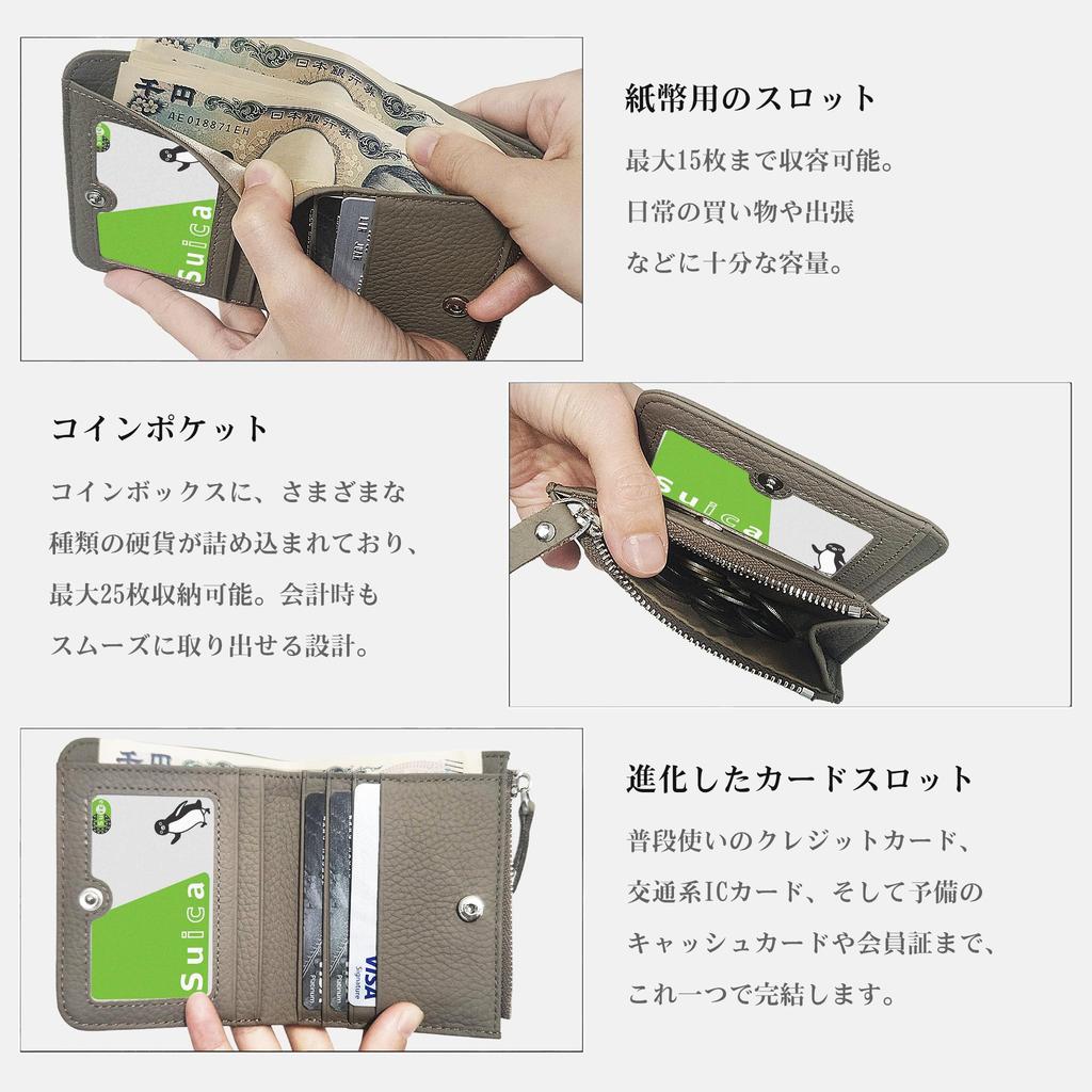 Genuine Mini Compact Wallet for Women and Large Keeps Bills Card Coin Cowhide Small Day with Blocking [VENDAGO] Leather, Ultra-Lightweight Bi-fold