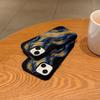 Luxurious Golden Blue Thick Oil Painting Abstract Swirl Fluid Art Film Aesthetic Protective Shockproof Bumper Case Cover For iPhone 14 15 16ProMaxPlus