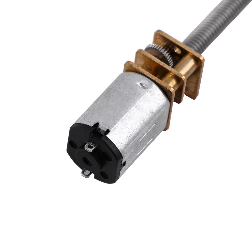Screw Shaft Motor DC 400RPM N20 Micro Gear Motor 16mm Shaft M4x55mm Screw Reducer with Gearbox