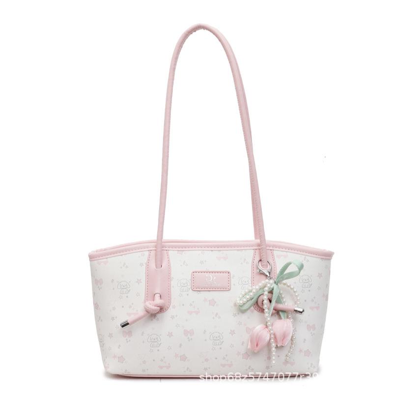 Welpen-Print Achseltasche Damen 2025 neue Mode große Kapazität Pendler-Tragetasche einfache Textur Umhängetasche