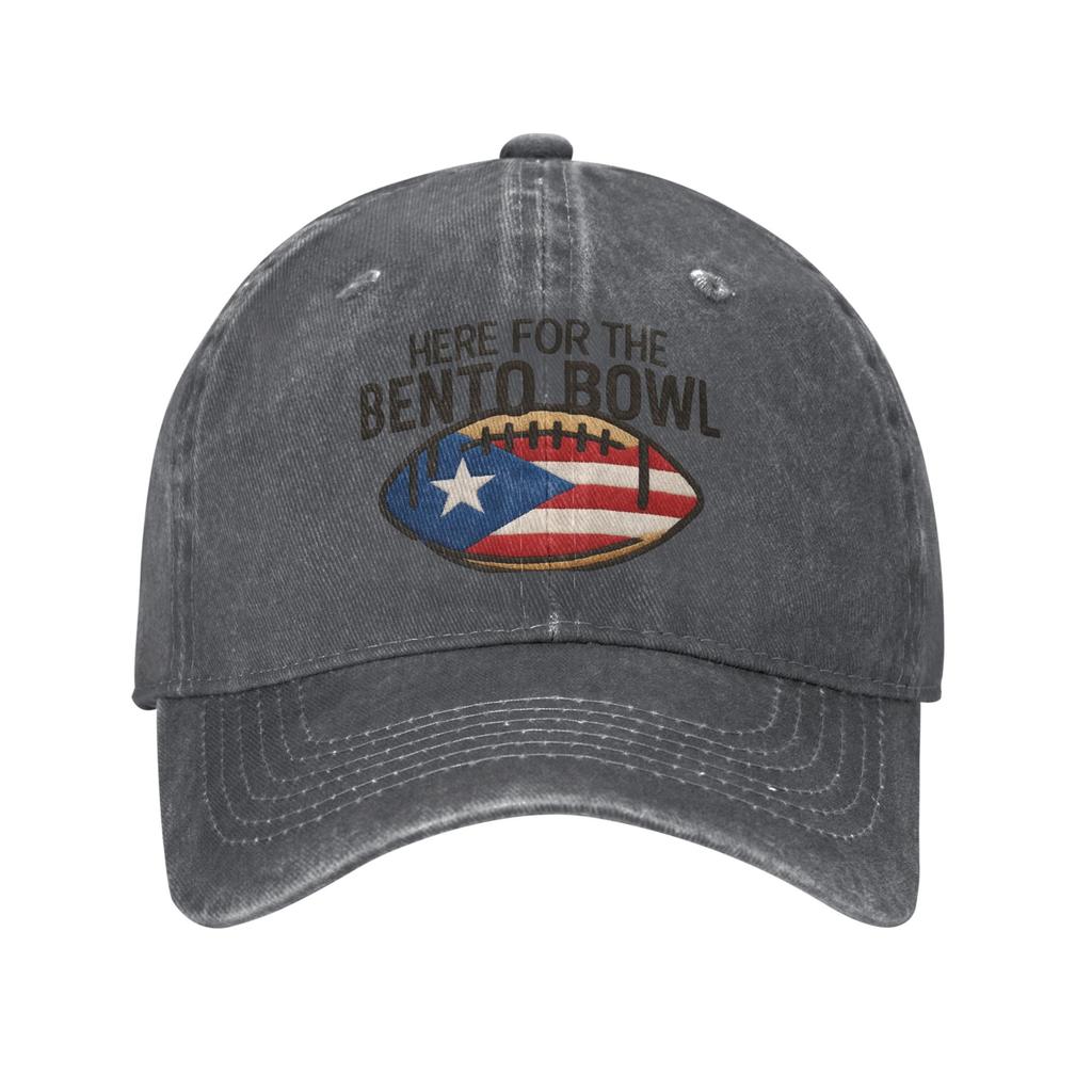 Unisex Here for The Benito Bowl 2026 Bad Benito Halftime Bads Bunnys Printed Hats Fashion Distressed Denim Washed Baseball Cap