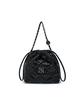 Mlb Basic Quilted Pu Mini Bucket Crossbody Bag Ny (Black)