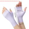 Pro Uv Protection Gloves For Nail Art Gel Nail Lamp Sunscreen Gloves Fingerless Hand Sun Care Thin Cool Ice Silk Silky Sun Glove