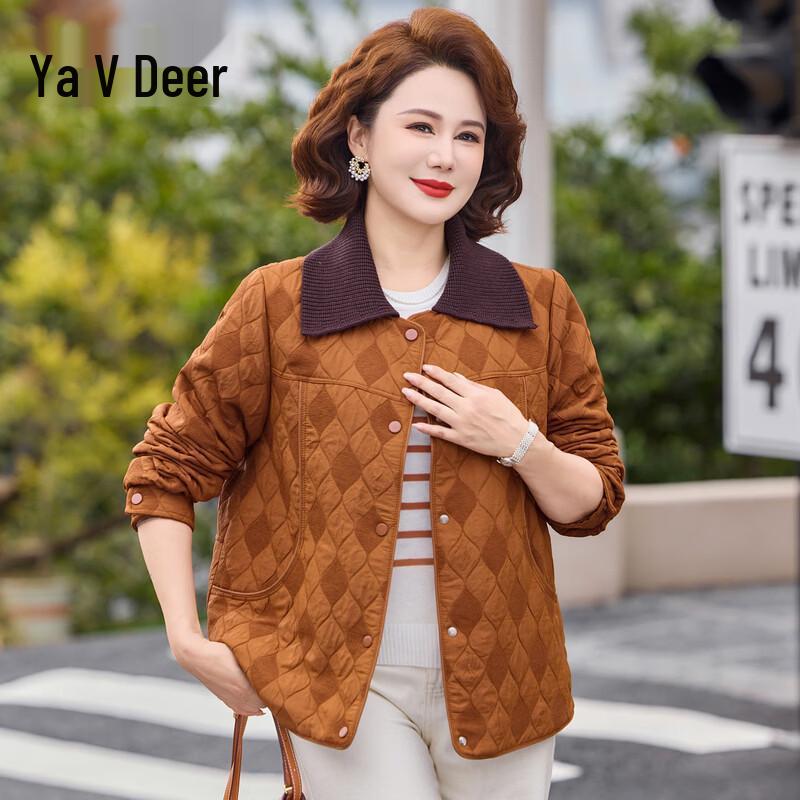 Женская клетчатая куртка Yalu с вязаным воротником 3XL
