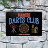 Customized Metal Plaque Personalized Dart Club Bar Cabin Neon Effect Wall Decor