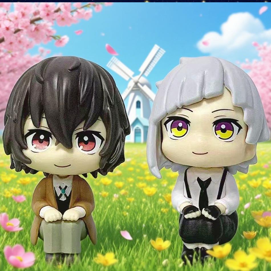 Bungou Stray Dogs Anime Figure Look Up Nakajima Atsushi Action Model Q Version Dazai Osamu Figurine PVC Collection Toys