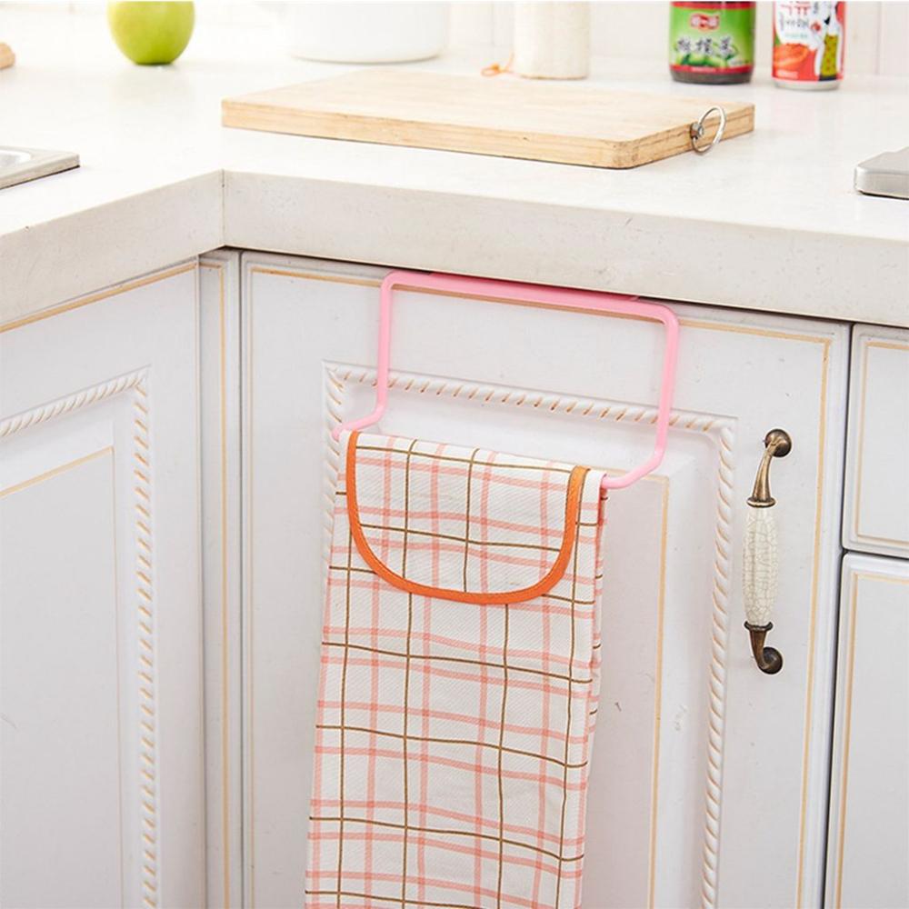 Pole ABS for Cupboard Cabinet Household Towel Rack Kitchen Storage Door Back Organizer Rag Holder