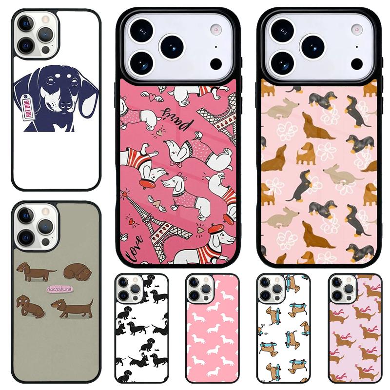 Dachshund Dog Phone Case for iPhone 17 Air 16 15 11 12 14 13 Pro Max Shockproof Cover