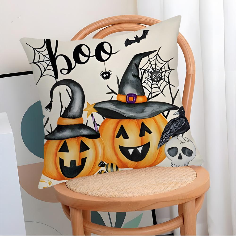 Halloween Printed Pillow Case for Home Living Room Single Sided Printed Cushion Cover Sofa Bedroom Decorative Pillow Case