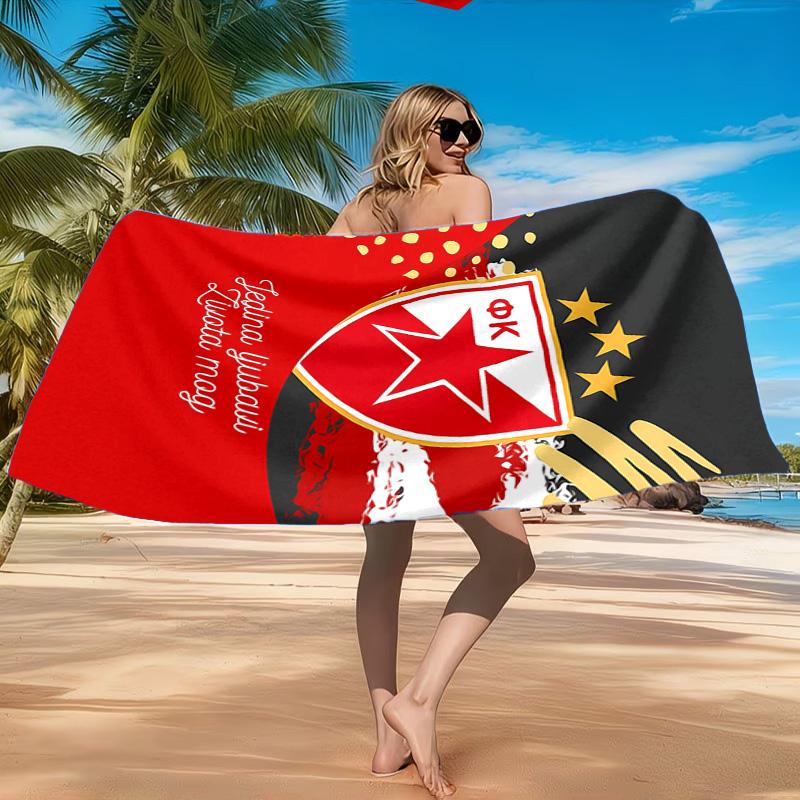 Crvena Zvezda Beach Towel, Quick-drying, Easy to Care for, Suitable for Both Fitness and Beach Vacations,Sports Essential