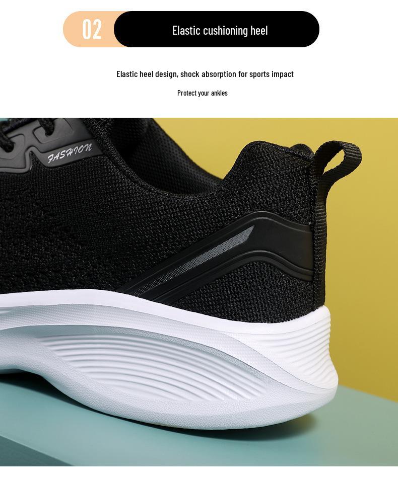 Women's Breathable Flyknit Low-Top Running Shoes - Non-Slip, Lightweight, Casual All-Season Sports Footwear
