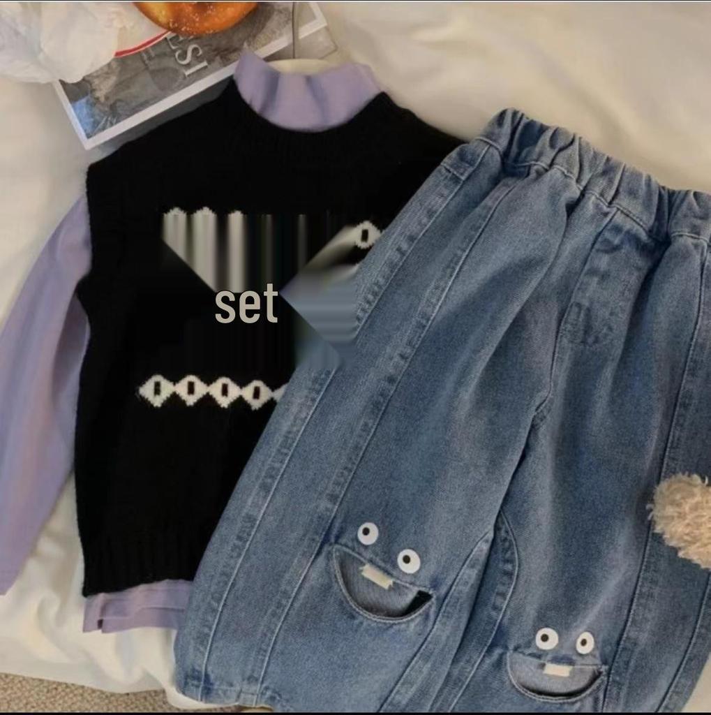 Kids' Cartoon Jeans: Stylish 2024 Spring & Summer Casual Pants for Boys & Girls