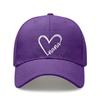 Nana Heart Print Baseball Cap - Simple Cream Polyester Adjustable Casual Outdoor Sports Hat For Women Gift