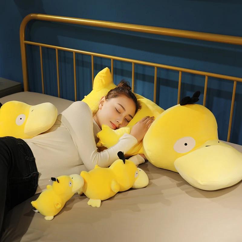 Comfortable Plush Stuffed Doll Pikachu Peluche Psyduck Pillow Cute Cartoon Plush Toy Kawaii Doll Kids Birthday Gifts