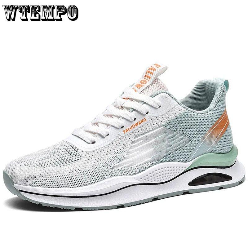 WTEMPO Pánské letní tenisky prodyšné venkovní síťované sportovní boty pro volný čas Běžecké boty s tlustou podrážkou protiskluzové neohrabané tenisky