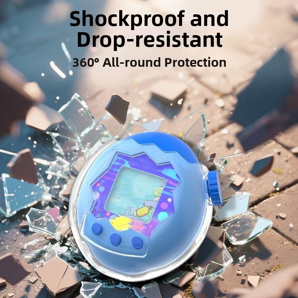 Transparent Protective Case Dustproof Anti-Scratch Hard Shell Crystal PC with Lanyard Clear Cover for Tamagotchi Paradise