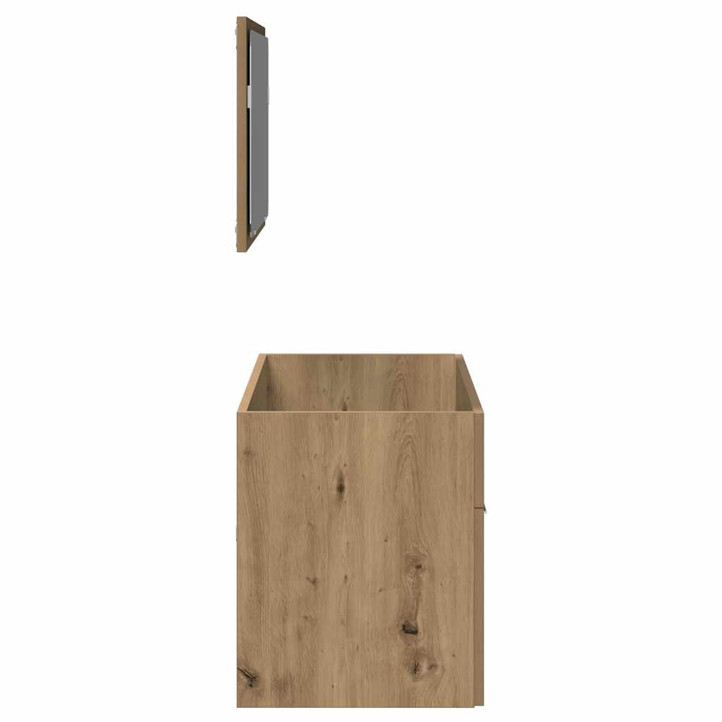 Bathroom Cabinet with Mirror Artisan Oak Wood Based Material