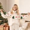 Christmas Decorative Banner Indoor Hanging Garland Featuring Snowman Santa Claus and Tree Shapes for Holiday Wall Decoration