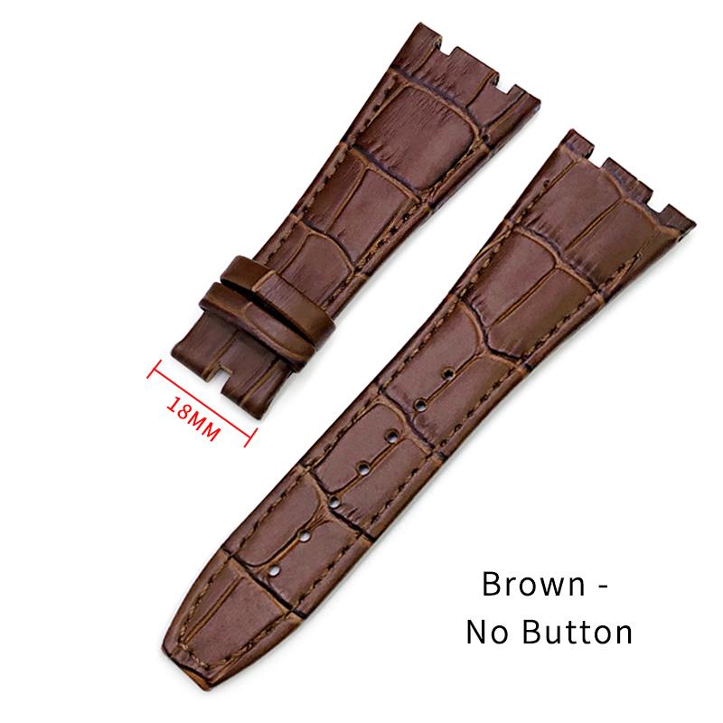 26mm 27mm Calfskin Leather Watch Strap for Audemars Piguet Royal Oak Offshore Ap15400/15500/26331 Watchband Folding Buckle