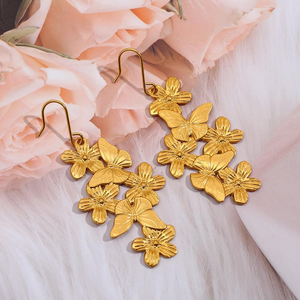 Elegant Silver Camellia Flower Earrings for Women - Non-Fading, Socialite Style, Cute and Sweet