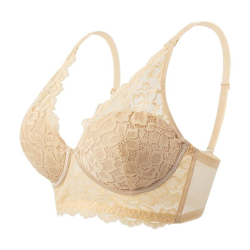 Women S Wireless Lace French Style Sexy Plus Size Bra