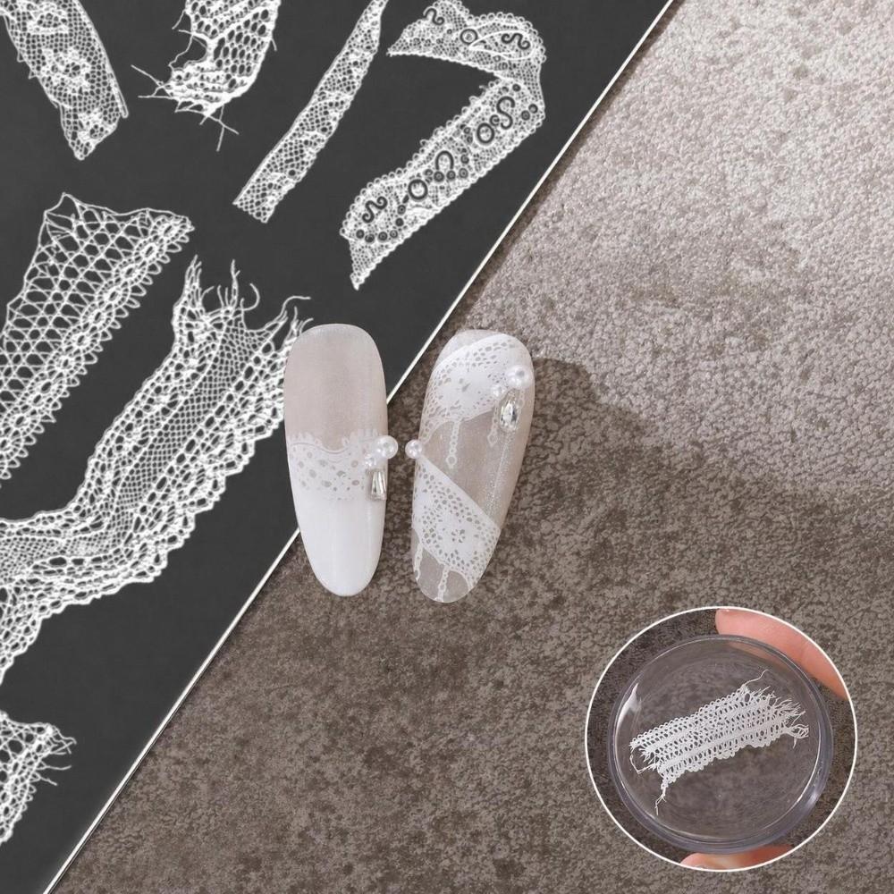 Hollow Floral Nail Stamping Plates Plaid Pattern DIY Manicure Stencils Manicure Tools