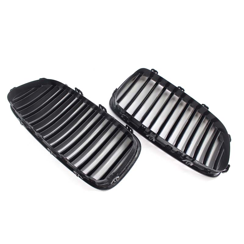 Fit For BMW 5-Series F10 F11 F18 2010-2016 Car Black Kidney Grill Dual Slats Racing Grill Replacement Part Front Bumper Grilles