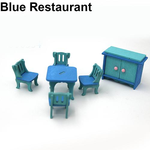Puppenhaus-Möbel aus Holz, Miniatur-Puppenhaus, Zimmer-Set, Spielzeug, Weihnachtsgeschenk für Kinder