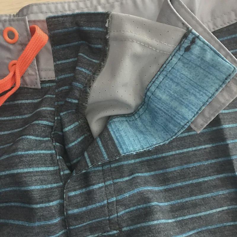 2023 Water-repellent Stretch Surf Pants: Men's Casual Striped Beach & Bodybuilding Shorts