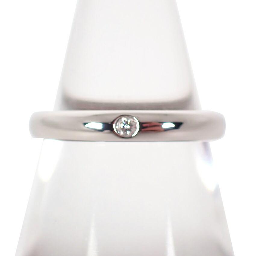 

[Used] TIFFANY Pt950 Diamond Stacking Band Ring / Size 8 / g503-55