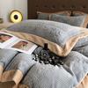 Maternal and Infant Class A Milk Fleece Bed Set of Four Pieces for Autumn and Winter Warm and Thick Coral Fleece Sleeping Naked with Fleece