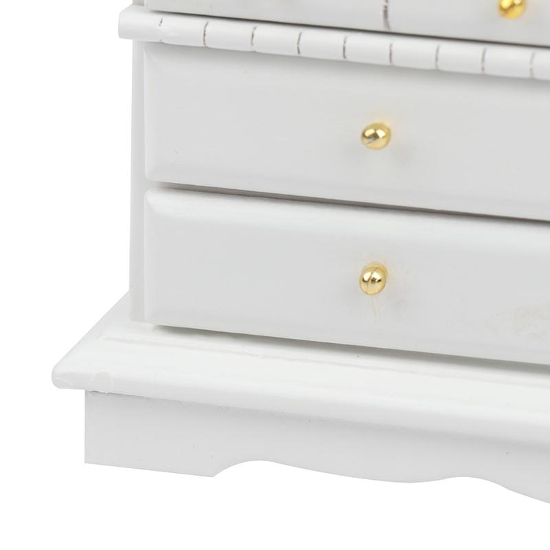 1:12 Dollhouse Miniature Bedroom Side Cabinet Dresser Furniture Accessories