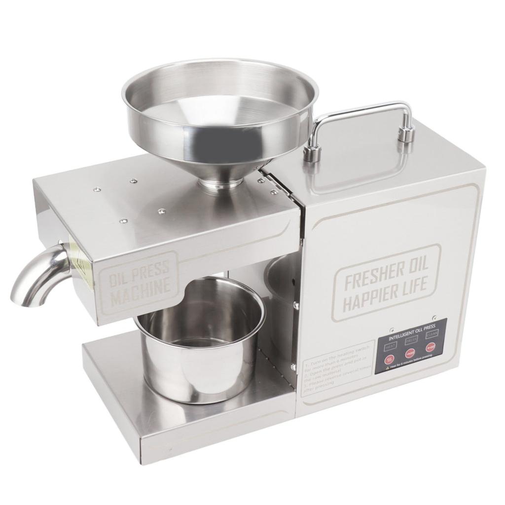 Oil Press Machine Intelligent Automatic Electric Stainless Steel Cold Hot Oil Press Extractor US