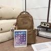 Vintage Plaid Backpack Large Capacity Lightweight School Bag for Junior High School Students