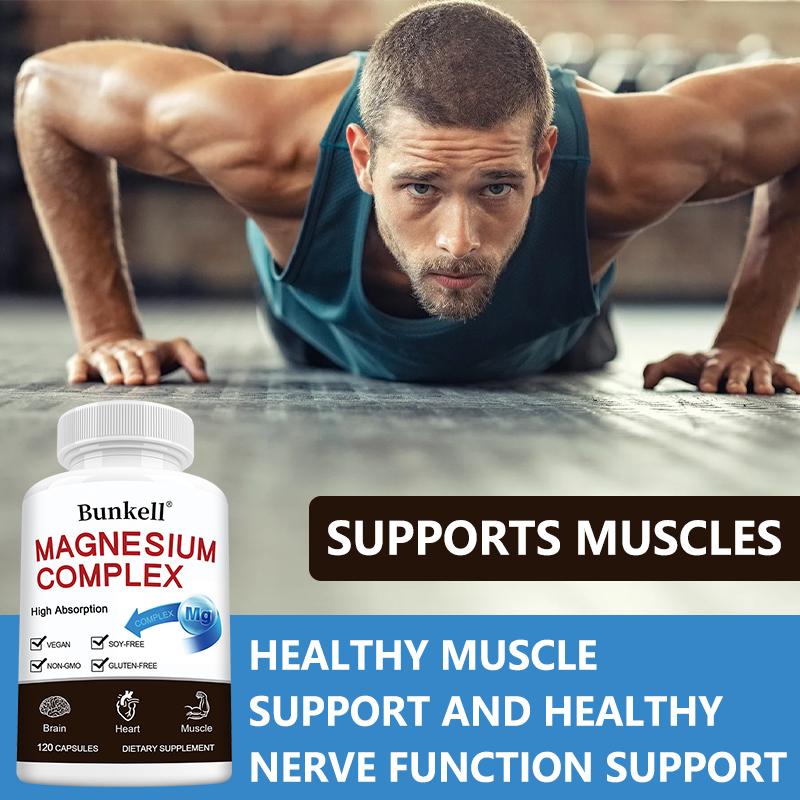 Highly Absorbable Magnesium Complex: Glycine, Citrate, Malate Magnesium 120 Capsules