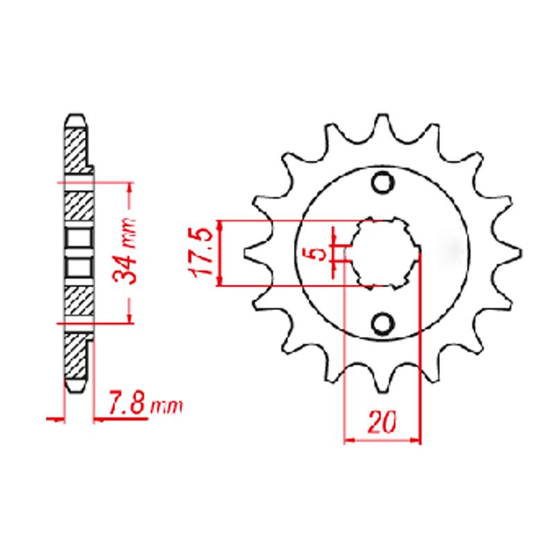 520 13T Front Sprocket Gear Staring Wheels For Honda CRF150 CRF150F 2003-2005 2006-2018 CRF230 CRF230F 2003-2018 CRF 150 230
