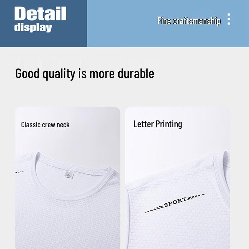 TUCANO Men's Ice Silk Short Sleeve Sport Two-Piece Set