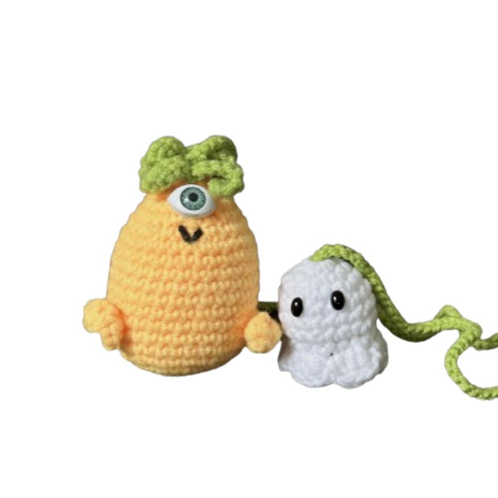 Ghost Shape Halloween Ghost Pendant Creative Crochet Halloween Decorations  Car Interior Decor