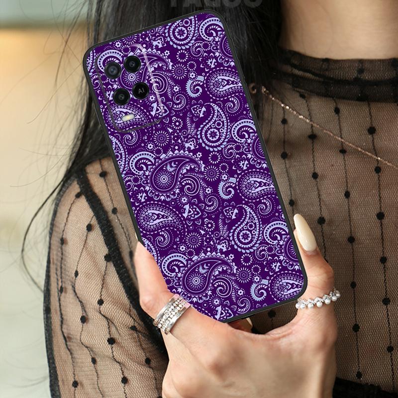 Paisley Pattern Case For Oppo A78 A98 A18 A38 A58 A60 A80 A40 A96 A76 A16 A94 A74 A54 A15 A17 A57 A77 A5 Pro