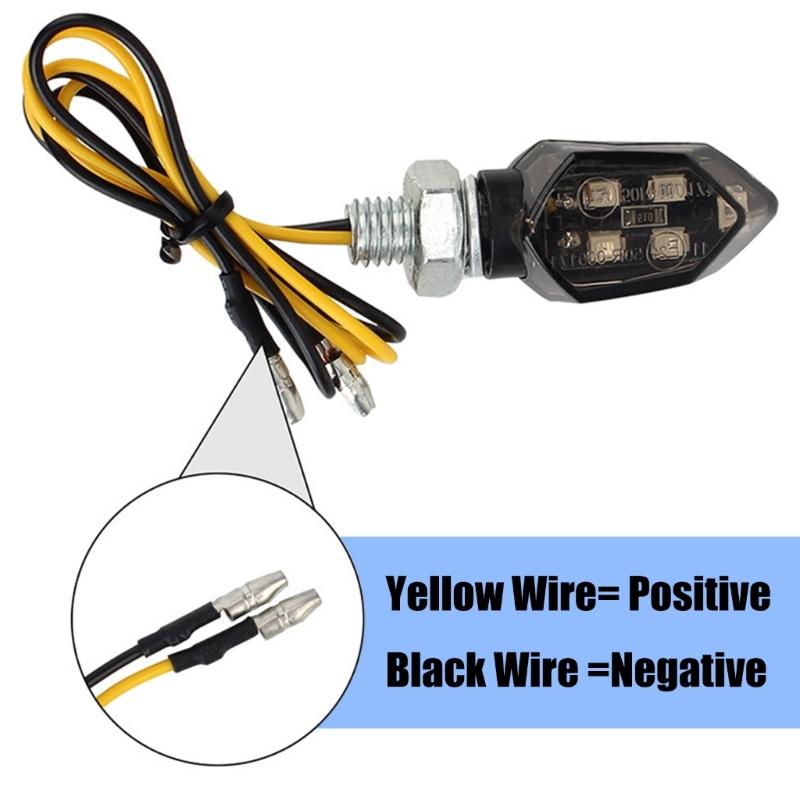 Upgrades Bright LED Motorcycle Indicator Lights 12V Universal Fit Weatherproof ABS Housing for Cruiser Sports Bikes