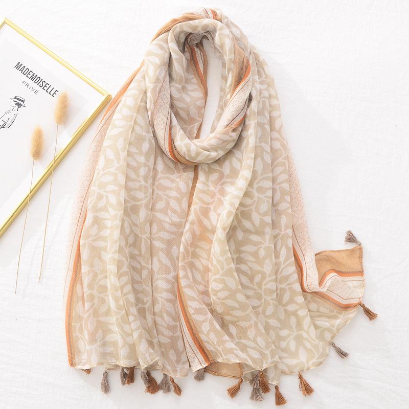 Fashion Wave Striped Patchwork Tassel Viscose Shawl Scarf Lady Print Pashmina Stole Wrap Snood Bufandas Muslim Hijab Sjaal