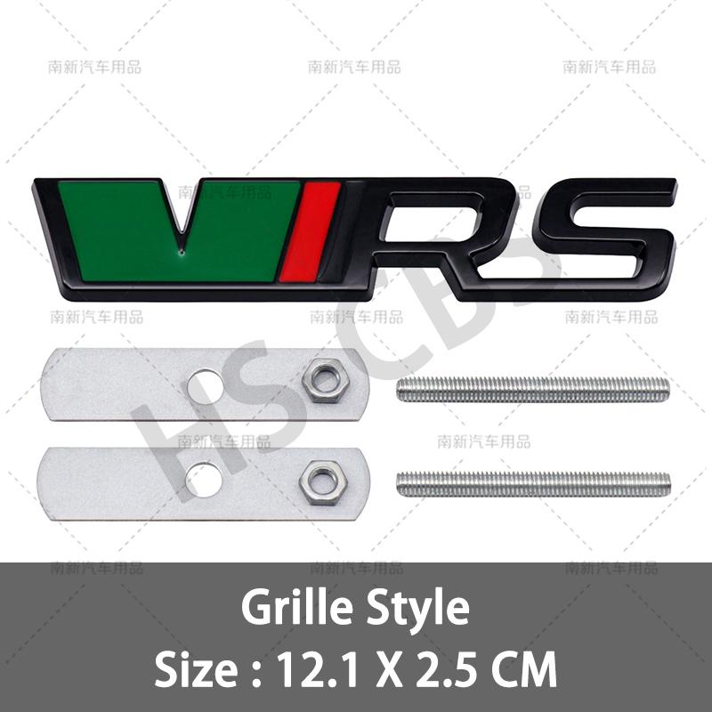 Metal 3D VRS Badge Car Front Grill Emblem VRS Rear Trunk JGHJ6 Decal Stickers For Fabia Octavia Rapid Superb Yeti Karoq Vision Kodiaq