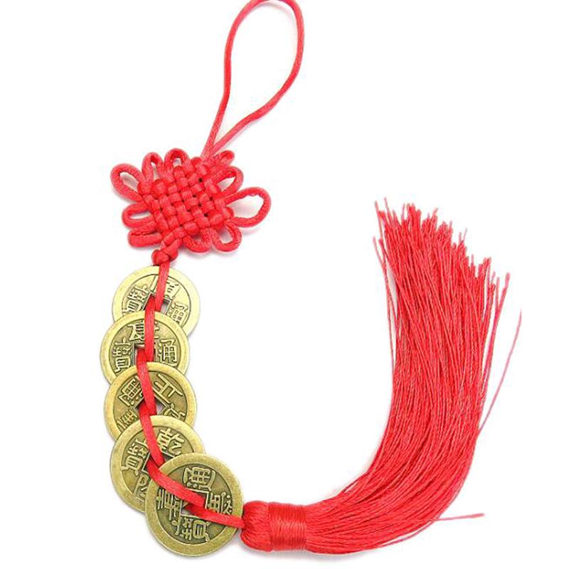 Thai Amulet Feng Shui Yin Yang Rope Knot Money Wealth Success Ancient Coins Buddhist Retro Vintage Protect Charm Talisman Powerful Health Luck Jewelry