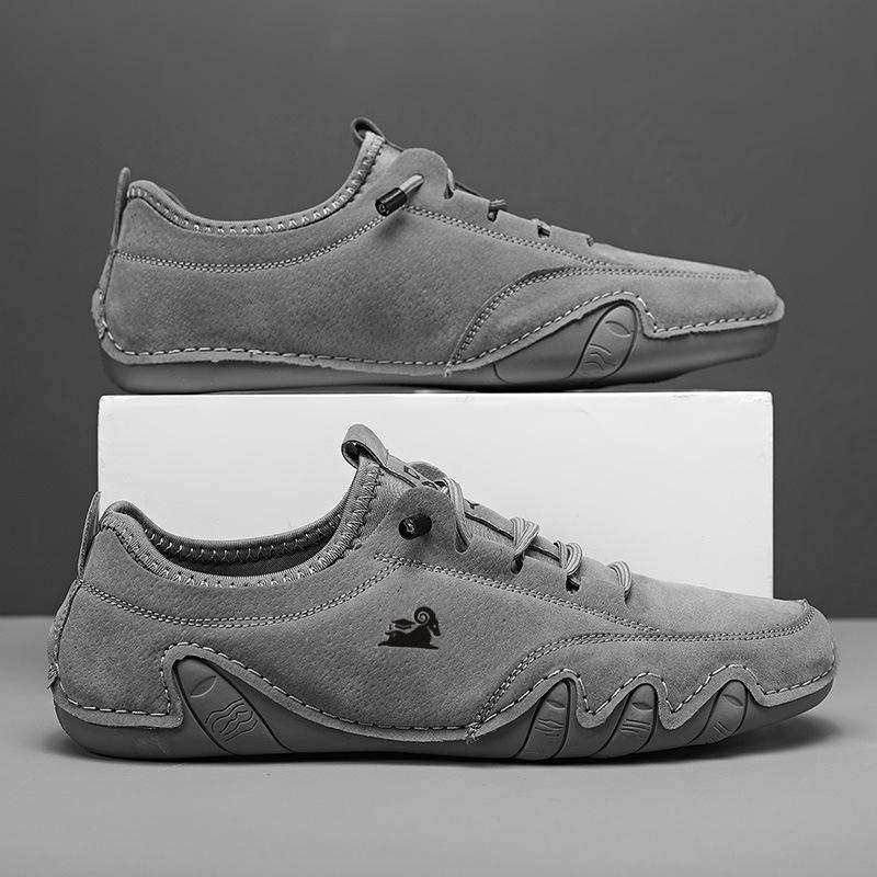 

Кроссовки мужские летние 2024 повседневные кожаные туфли люкс итальянского бренда высокого качества лоферы обувь модные мокасины мужские спортивные туфли 40 серый