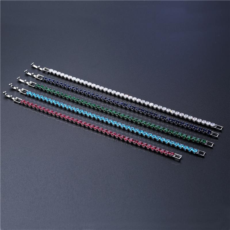 4mm Micro-inlaid Zircon Tennis Bracelet for Women  New Men Bracelet Homme Jewelry Accessories Wholesale
